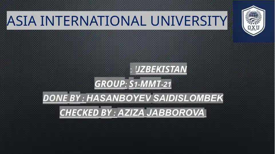 INDEPENDENCE OF UZBEKISTAN (Presentation)