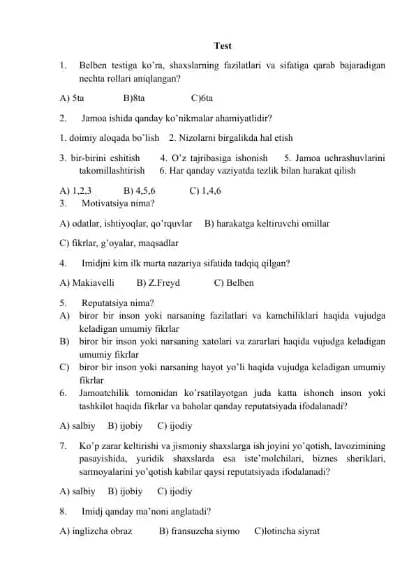 Reputatsiya va imidj