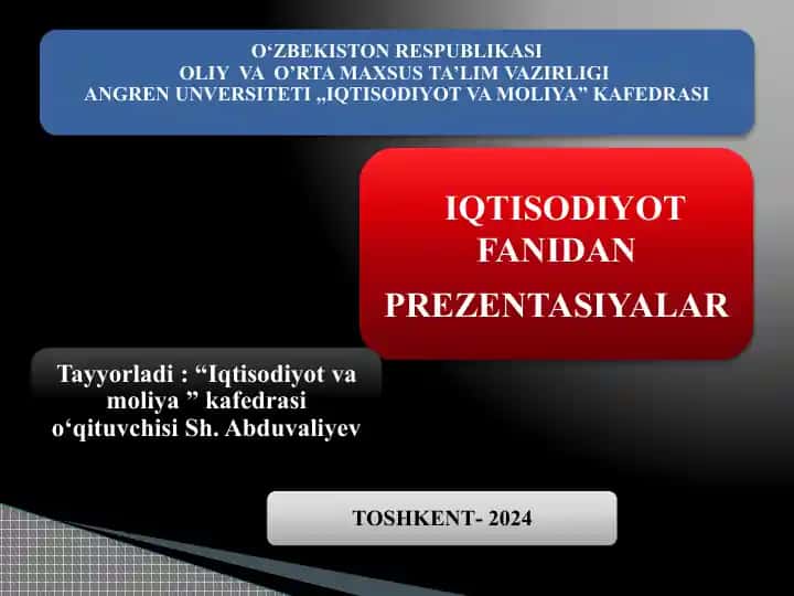 Iqtisodiy siyosatga kirish