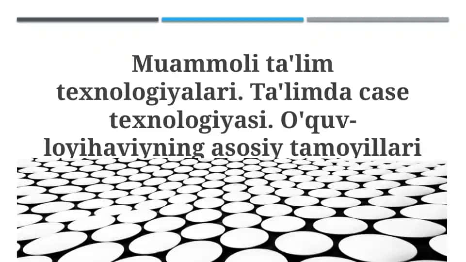 Muammolita'lim texnologiyalari