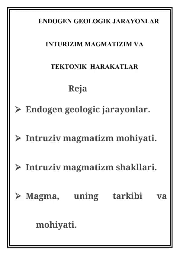 Endogen geologik jarayonlar