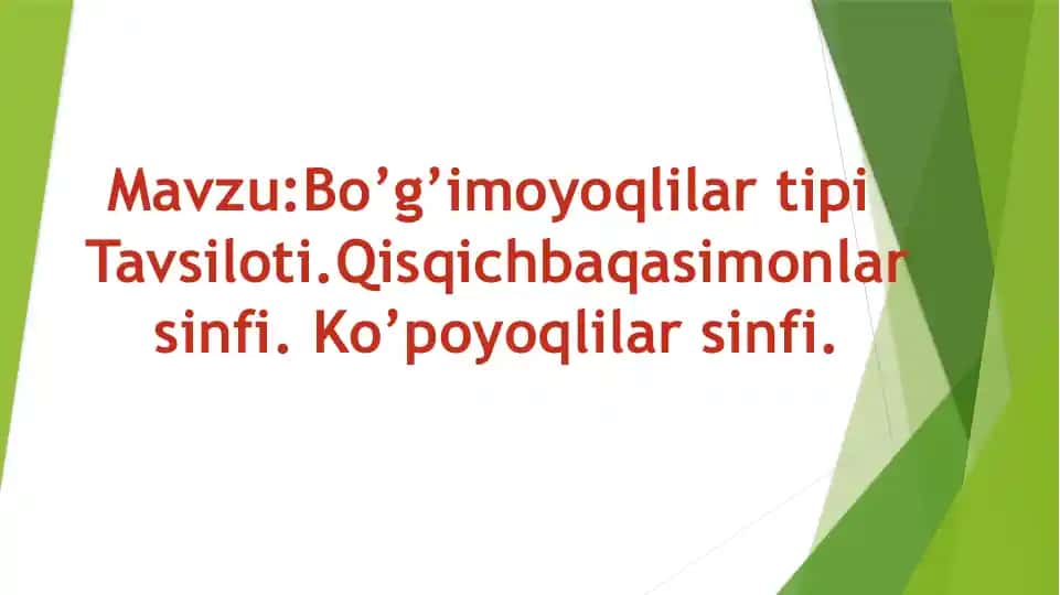Bo’g’imoyoqlilar tipi