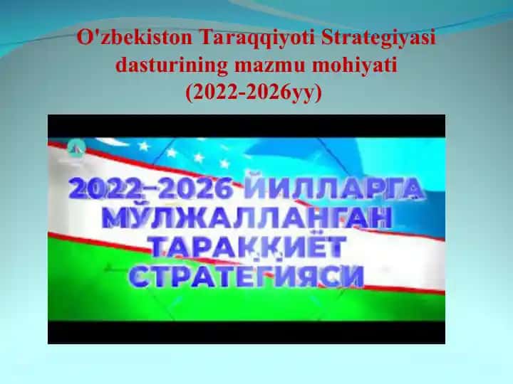 Yangi O‘zbekiston taraqqiyot strategiyasi