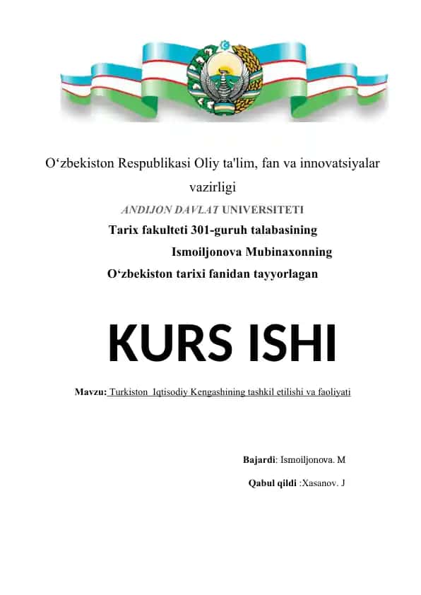 Turkiston Iqtisodiy Kengashining tashkil etilishi va faoliyati