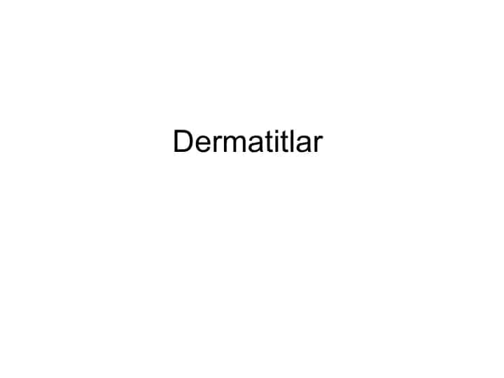 Dermatitlar