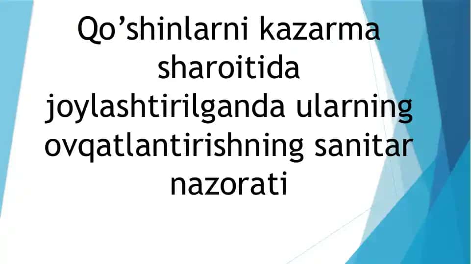 Oziq-ovqat mahsulotlarini sanitariya ekspertizasi