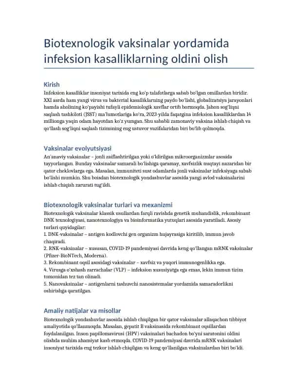 Biotexnologik vaksinalar