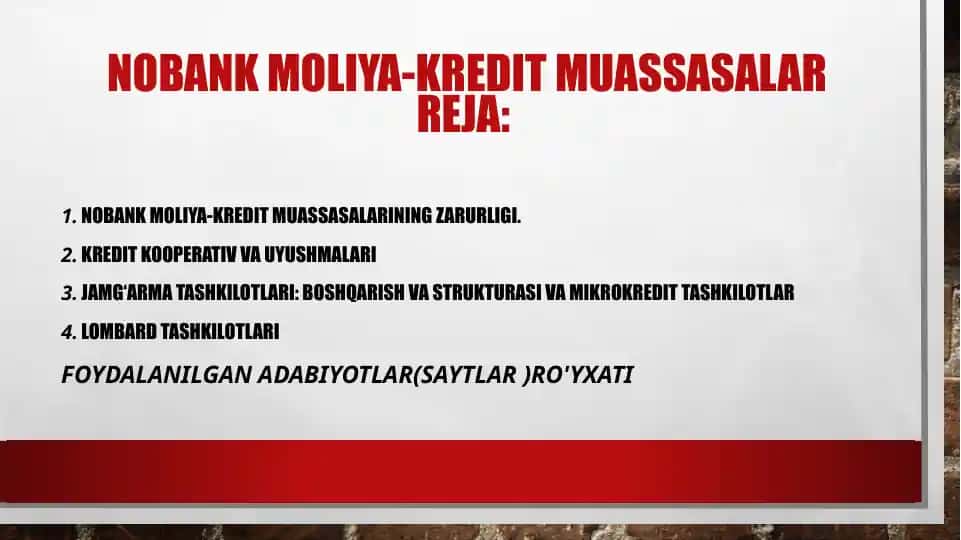Nobank moliya-kredit muassasalar
