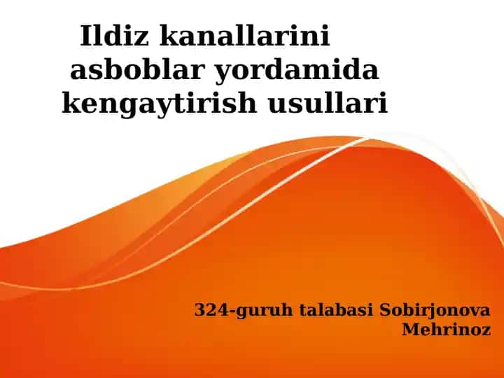 Ildiz kanallarini asboblar yordamida kengaytirish usullari