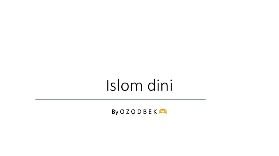Islom dini