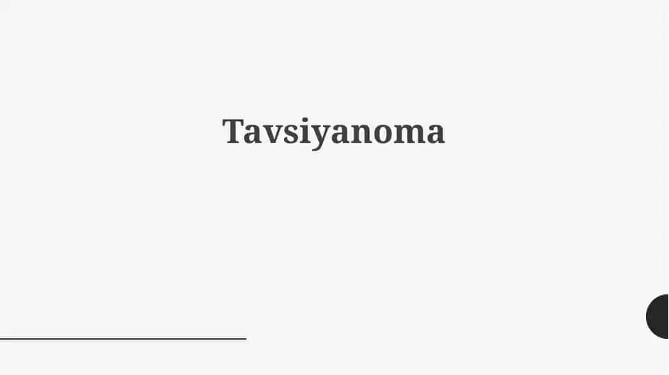 Tavsiyanoma