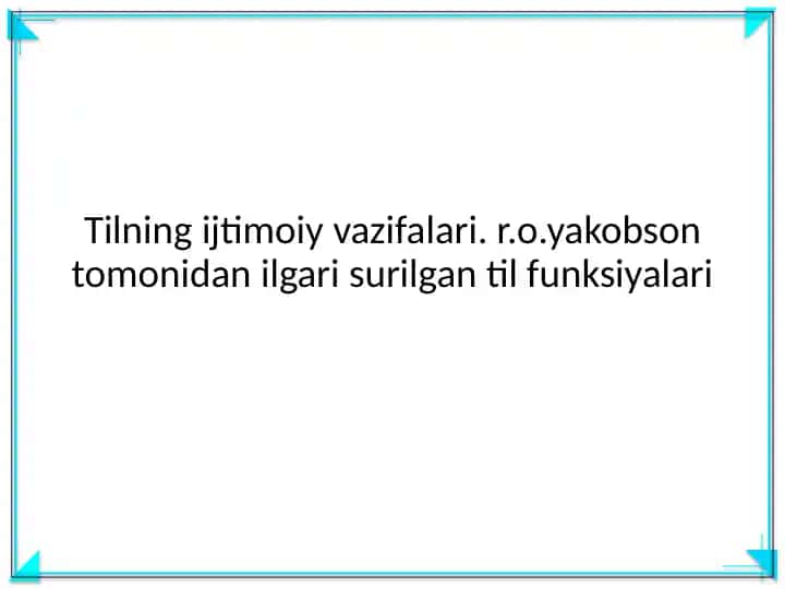 Tilning ijtimoiy vazifalari