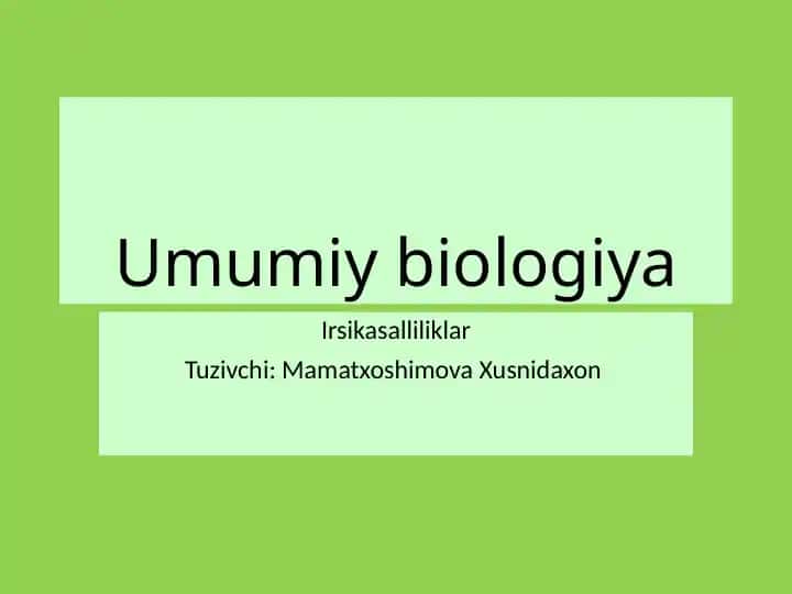 Umumiy biologiya