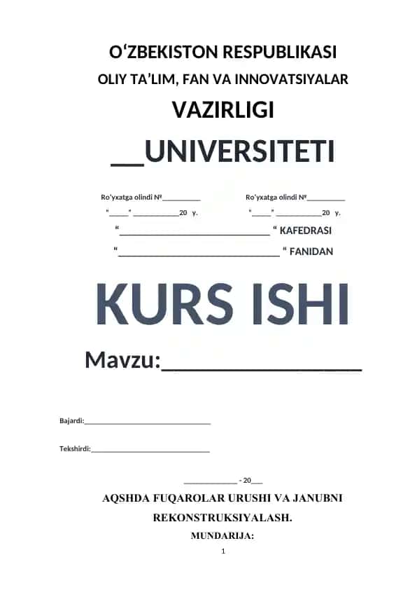 AQShda Fuqarolar Urushi va Janubni Rekonstruksiyalash
