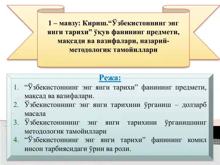 "Ўзбекистоннинг энг янги тарихи"