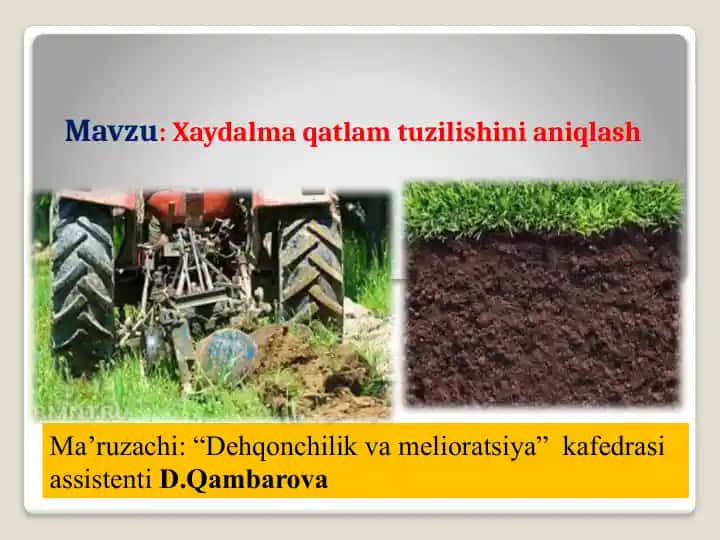 Xaydalma qatlam tuzilishini aniqlash