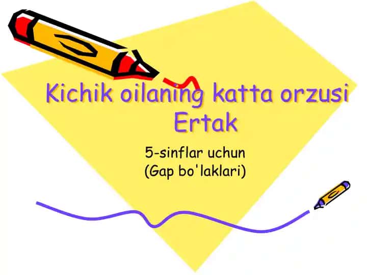 Kichikoilaning katta orzusi