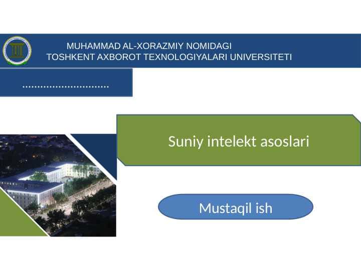 Ontologiyaga Asoslangan Bilimlarni Namoyish Qilish Usullari