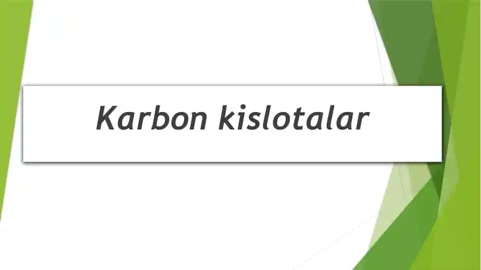 Karbon kislotalar