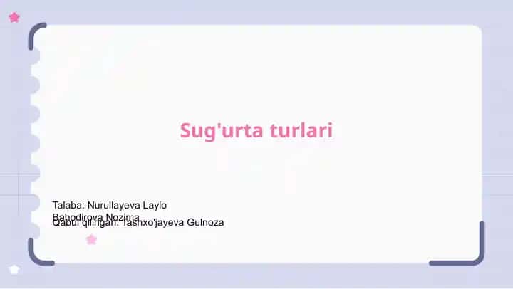 Sug'urta turlari