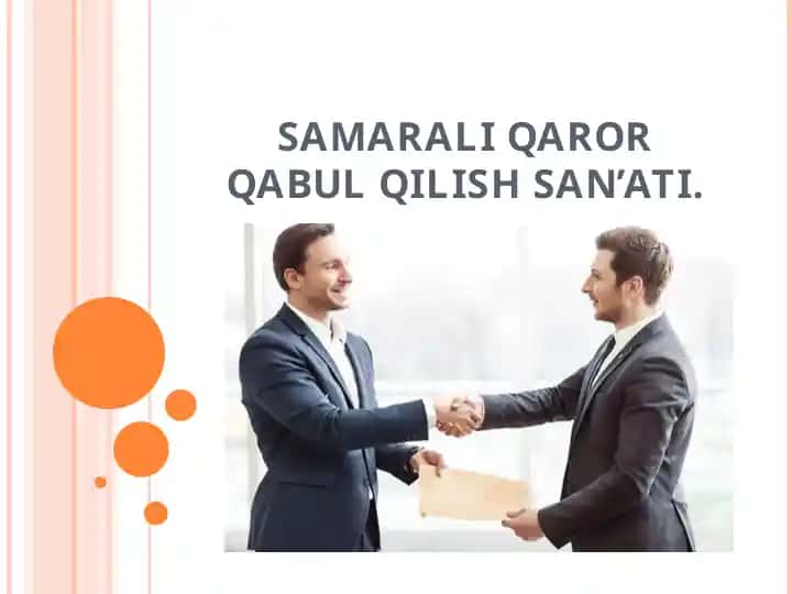 Samarali qaror qabul qilish san’ati