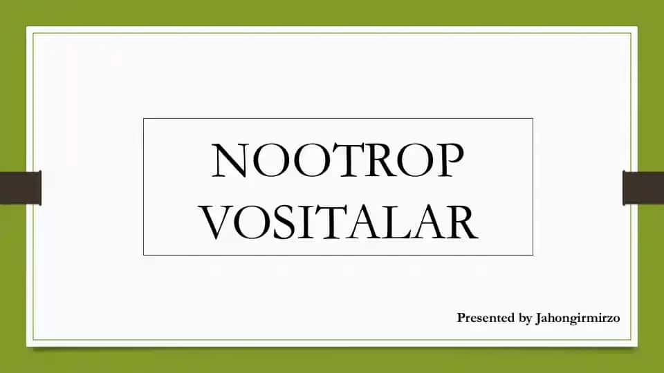 Nootrop Vositalar