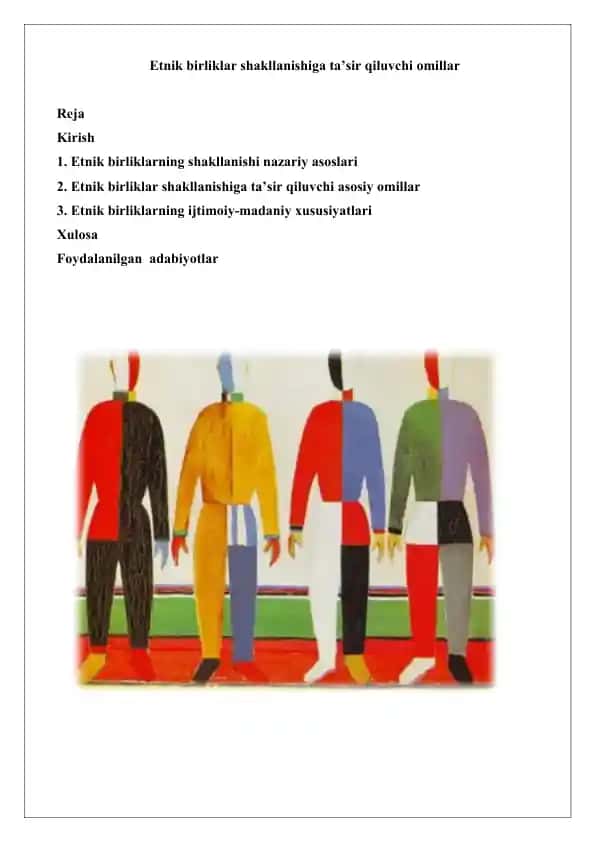 Etnik birliklar shakllanishi
