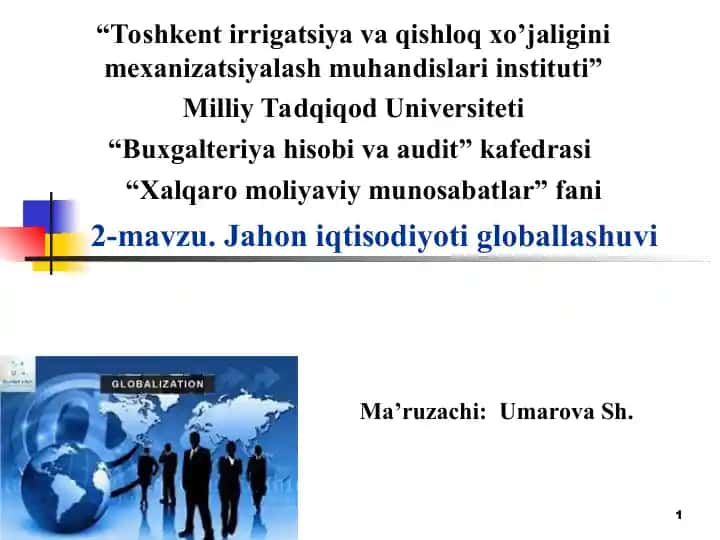 Jahon iqtisodiyoti globallashuvi