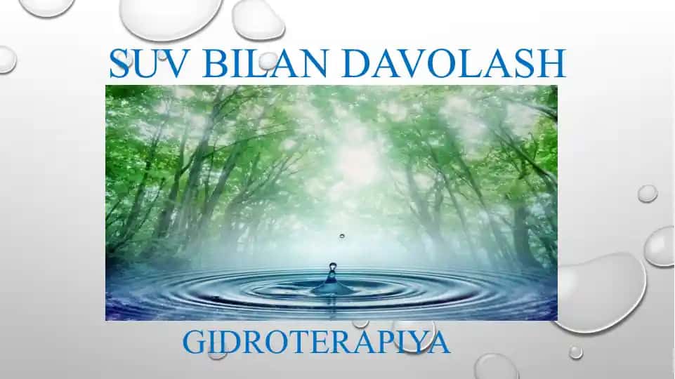 Suv bilan davolash