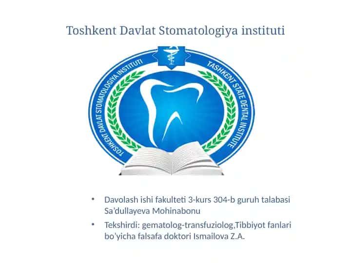 Toshkent Davlat Stomatologiya instituti