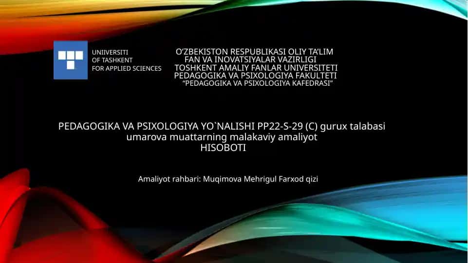 PEDAGOGIKA VA PSIXOLOGIYA YO`NALISHI PP22-S-29 (C)gurux
