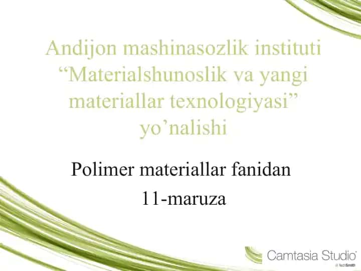 Polimer materiallarining mexanik xossalari