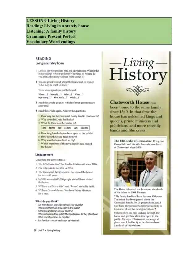 LESSON 9 Living History