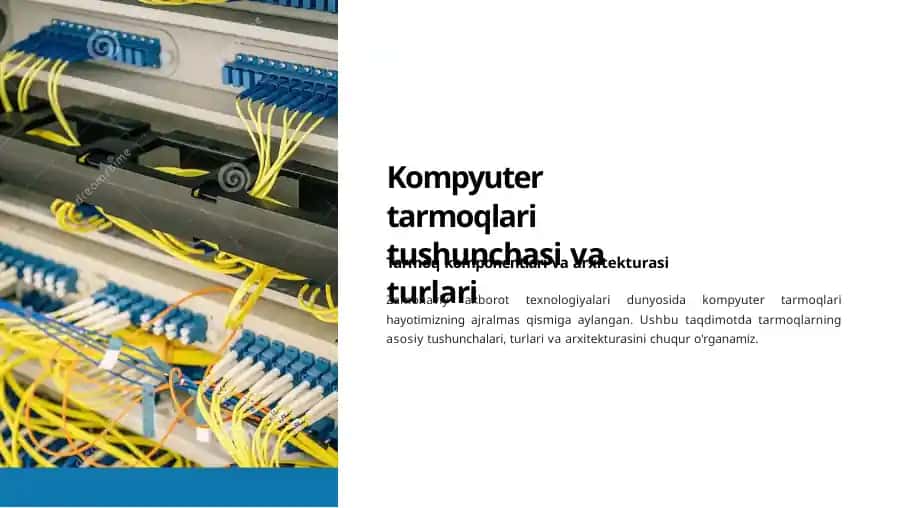 Kompyutertarmoqlarining tushunchasi va turlari