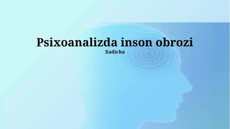 Psixoanalizda inson obrozi