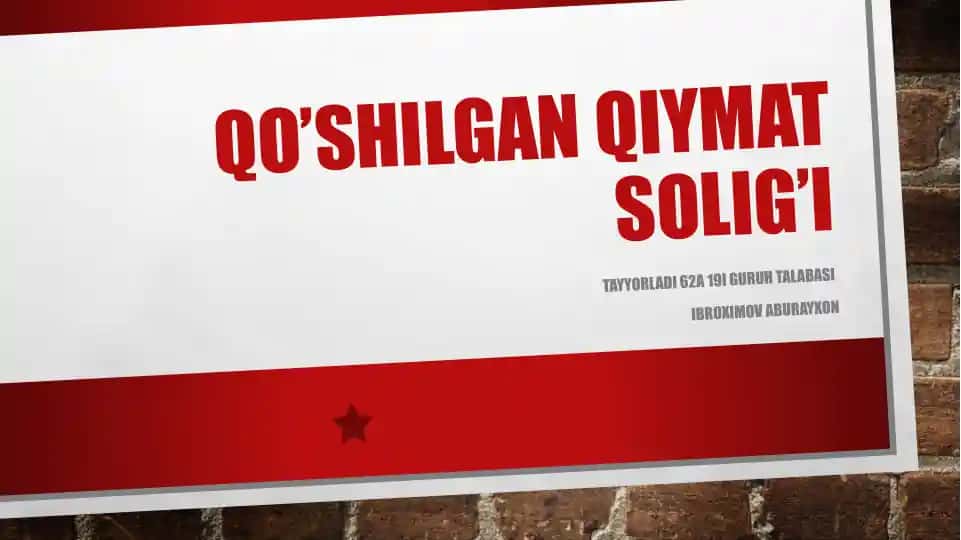 Qo'shilgan qiymat solig'i (QQS)