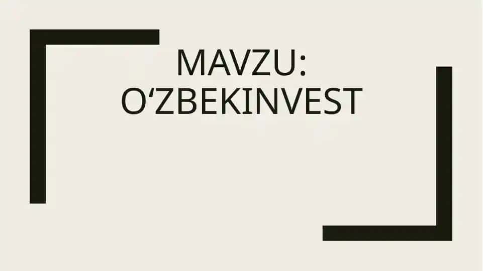 Oʻzbekinvest