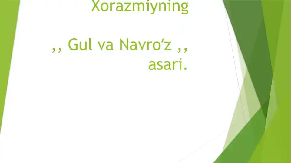 Gul va Navroʻz (Haydar Xorazmiyning asari)