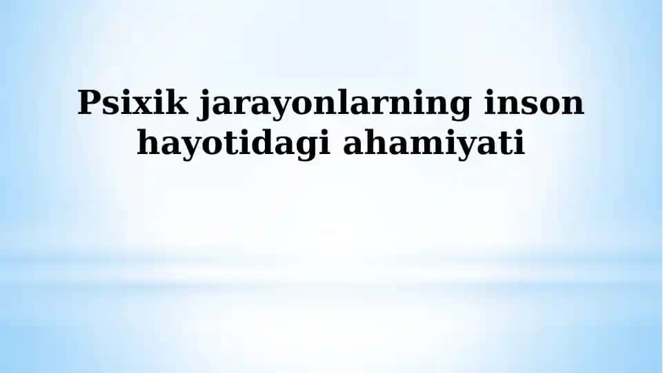 Kognitiv jarayonlar va ulardagi g'oyalarni yaratish