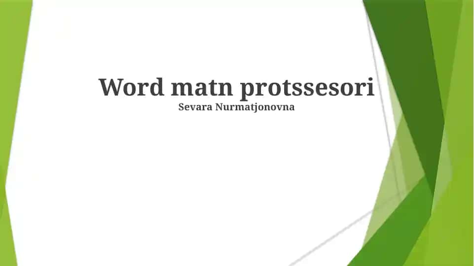 Word matn protssesori
