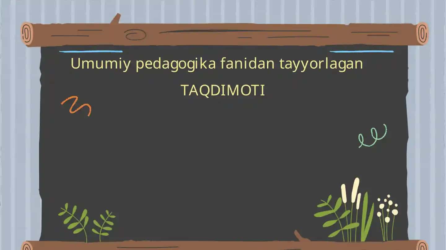 Umumiy pedagogika fanidan tayyorlagan ta'lim muassasi metodikishlari boshqarish tizimi