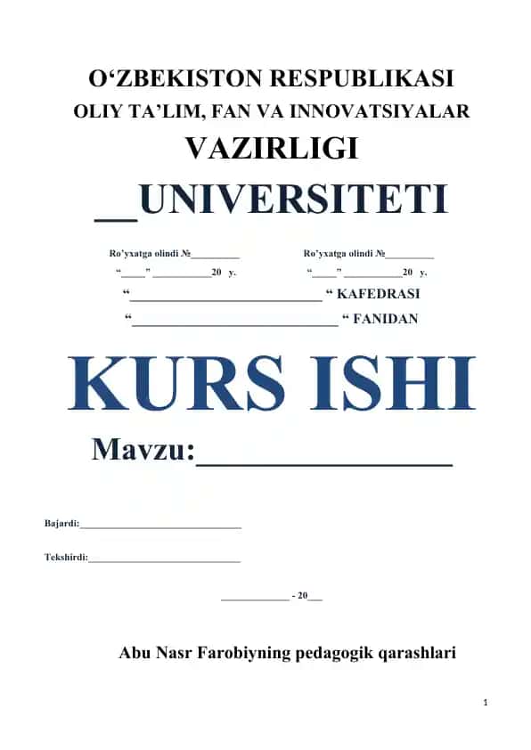 Abu Nasr Farobiyning pedagogik qarashlari