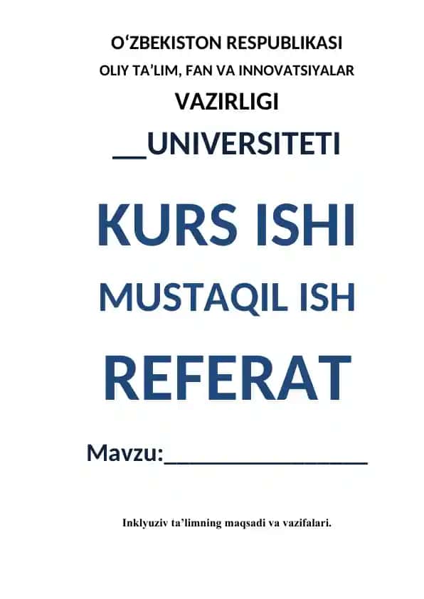 Inklyuziv ta'limning maqsadi va vazifalari