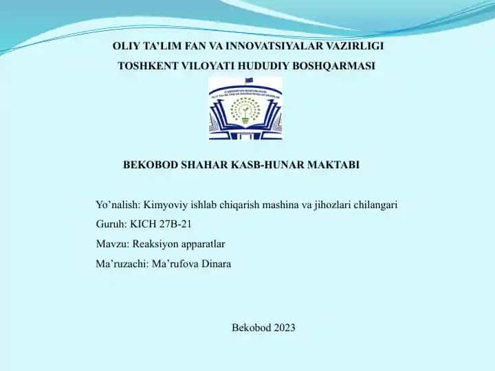 Reaksiyon apparatlar