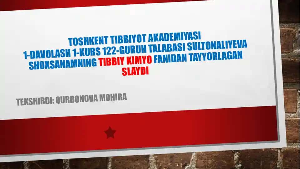 Biogen elementlar va ularning kasalliklar ustida ta'til