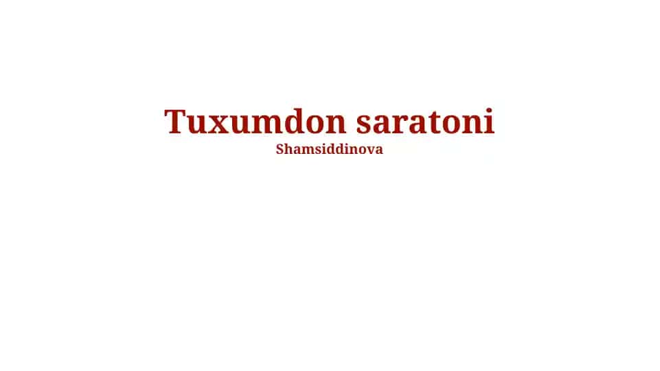 Tuxumdon saratoni