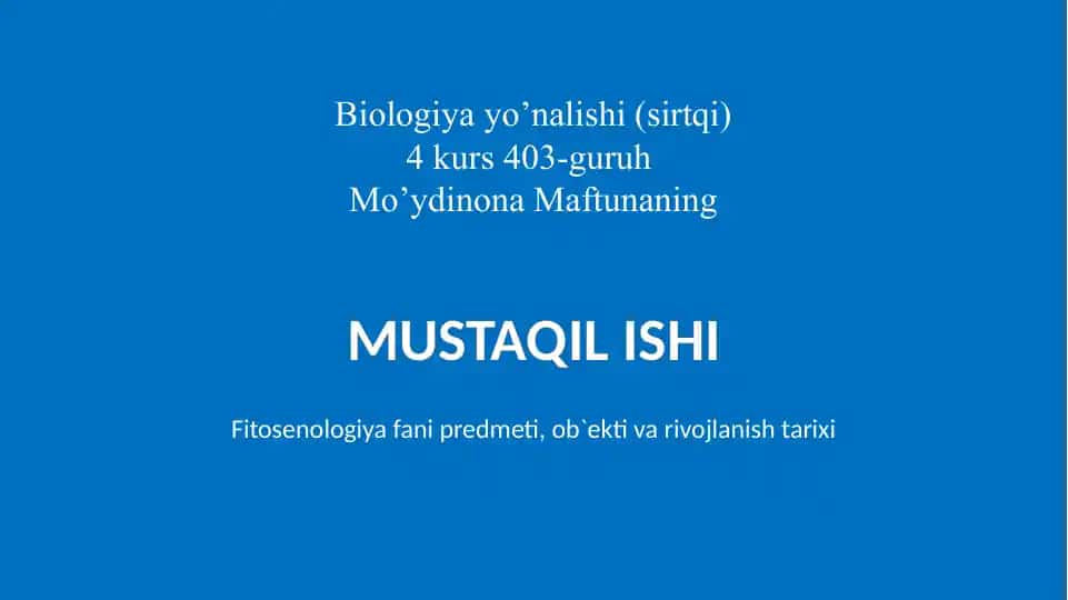 Fitosenologiya