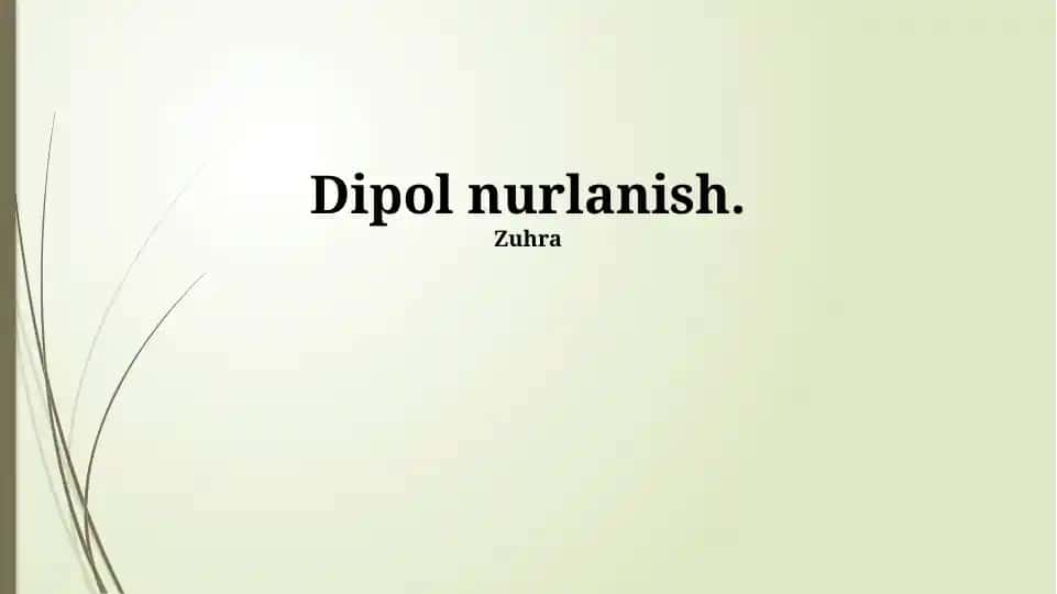 Dipol nurlanish