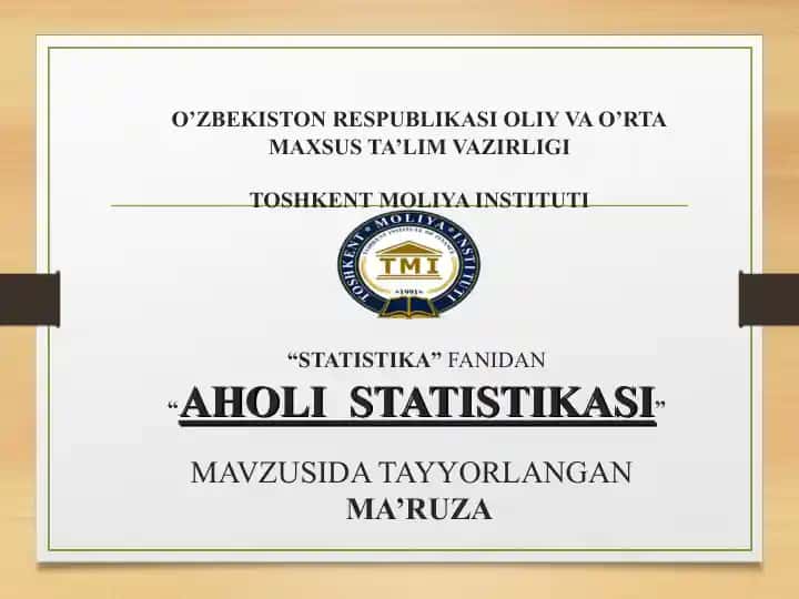 Aholi statistikasi