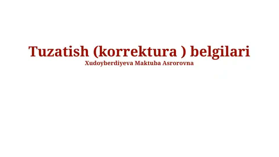Matn terish belgilari